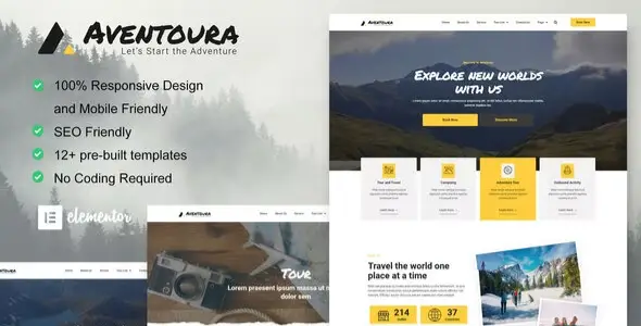 Aventoura – Travel & Tour Agency Elementor Template Kit