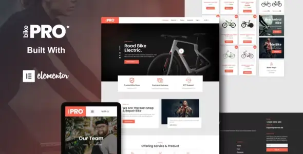 BikePro – WooCommerce Elementor Template Kit